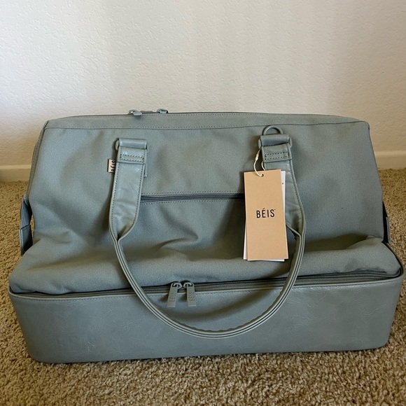 BEIS Handbags - NWT BEIS Weekender in Slate